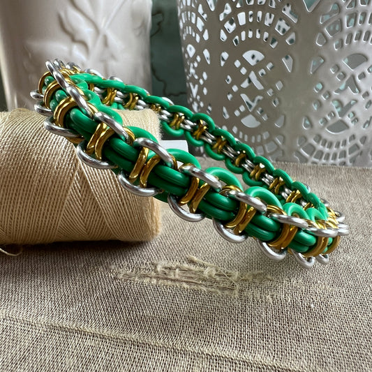 Hoodoo Stretch Bracelet Kit with FREE video - Green, Gold & Silver