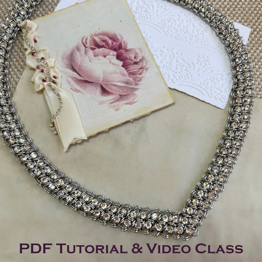 Rhinestone Princess Necklace PDF Tutorial & Video Class - NO PHYSICAL ITEMS INCLUDED (Copy)