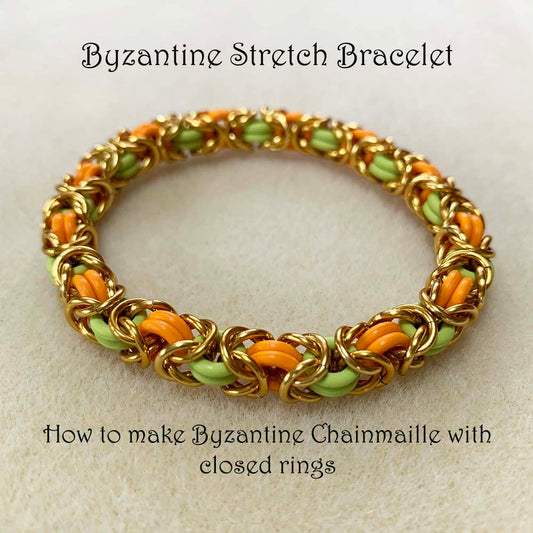 Byzantine Stretch Bracelet (closed ring chainmaille)