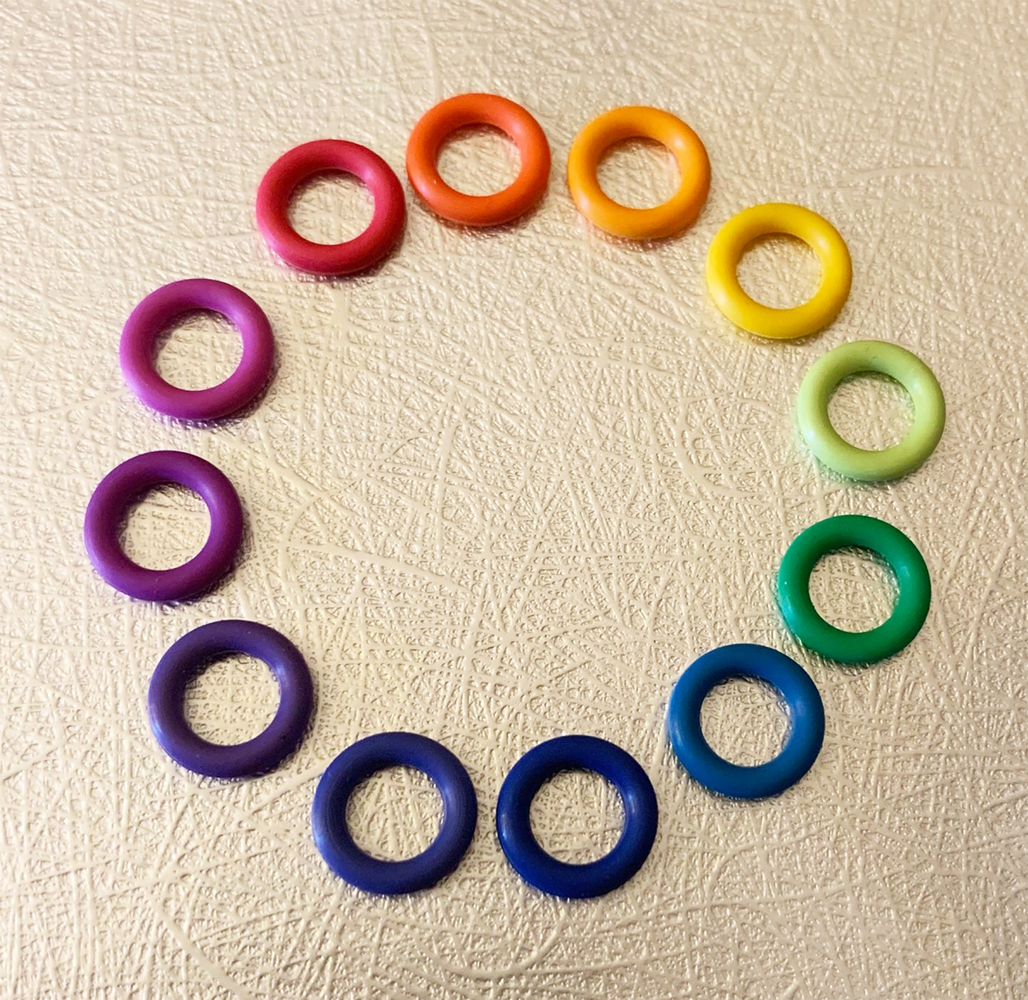 10mm EPDM Rubber O-Rings (ID: 6mm) - Hand Picked 12 Color Rainbow (4 of each color)