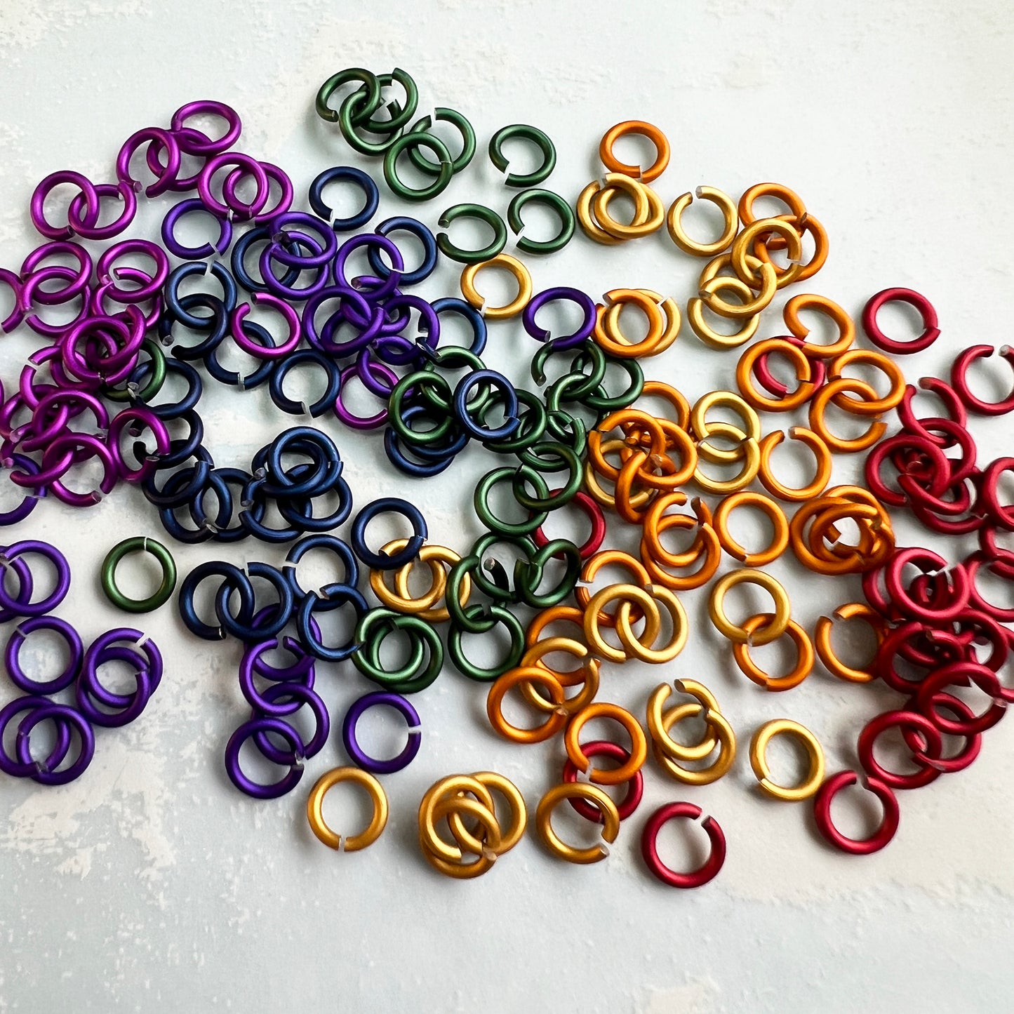18g 5/32" SWG Jump Rings Rainbow Mixed - hand picked- choose matte or shiny