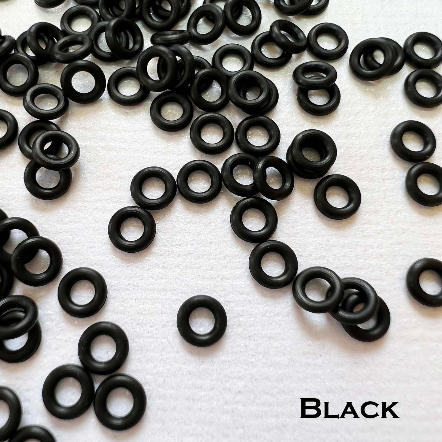 4mm Rubber O-Rings (ID: 2mm) - choose color
