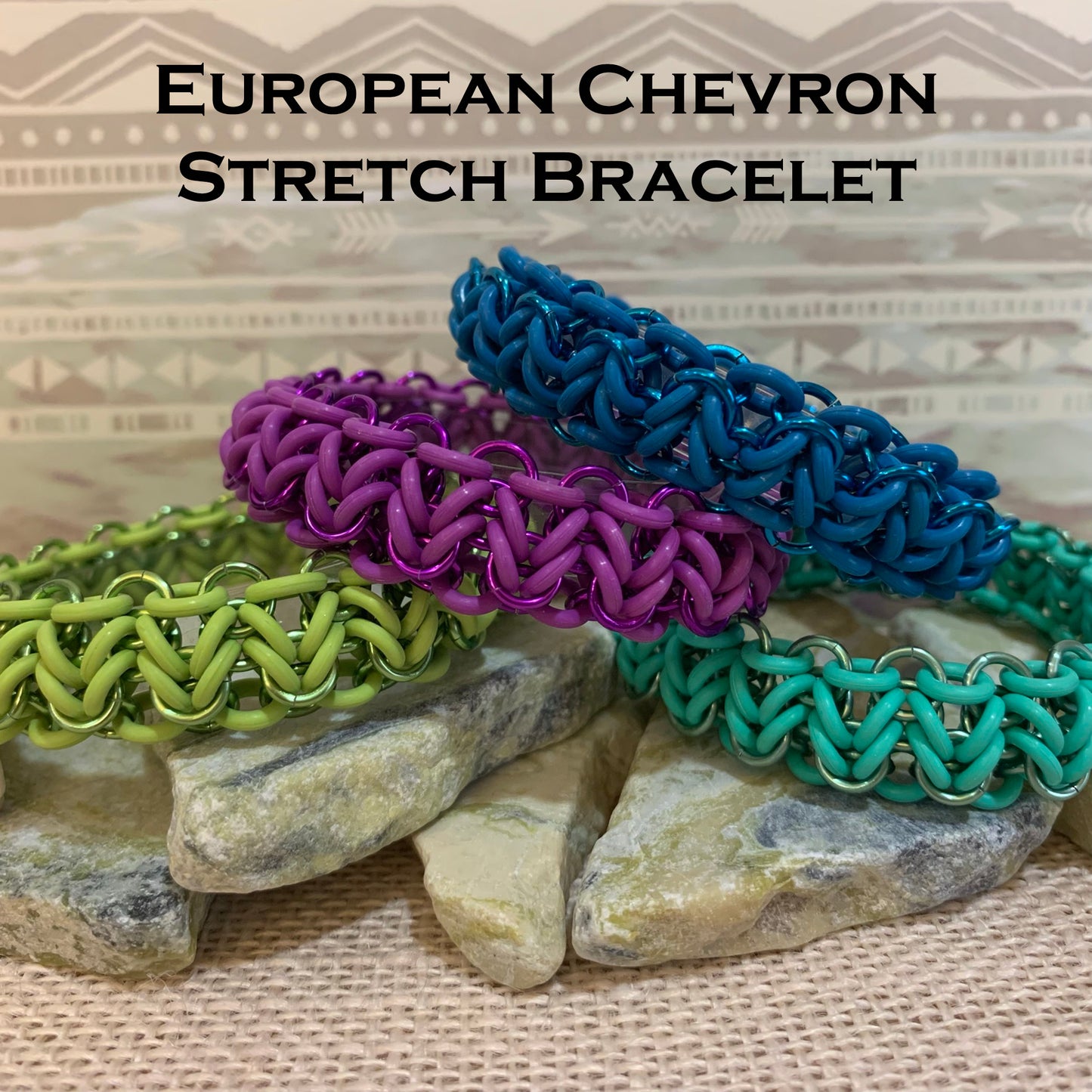 European Chevron Stretch Bracelet Kit with FREE video - Violet