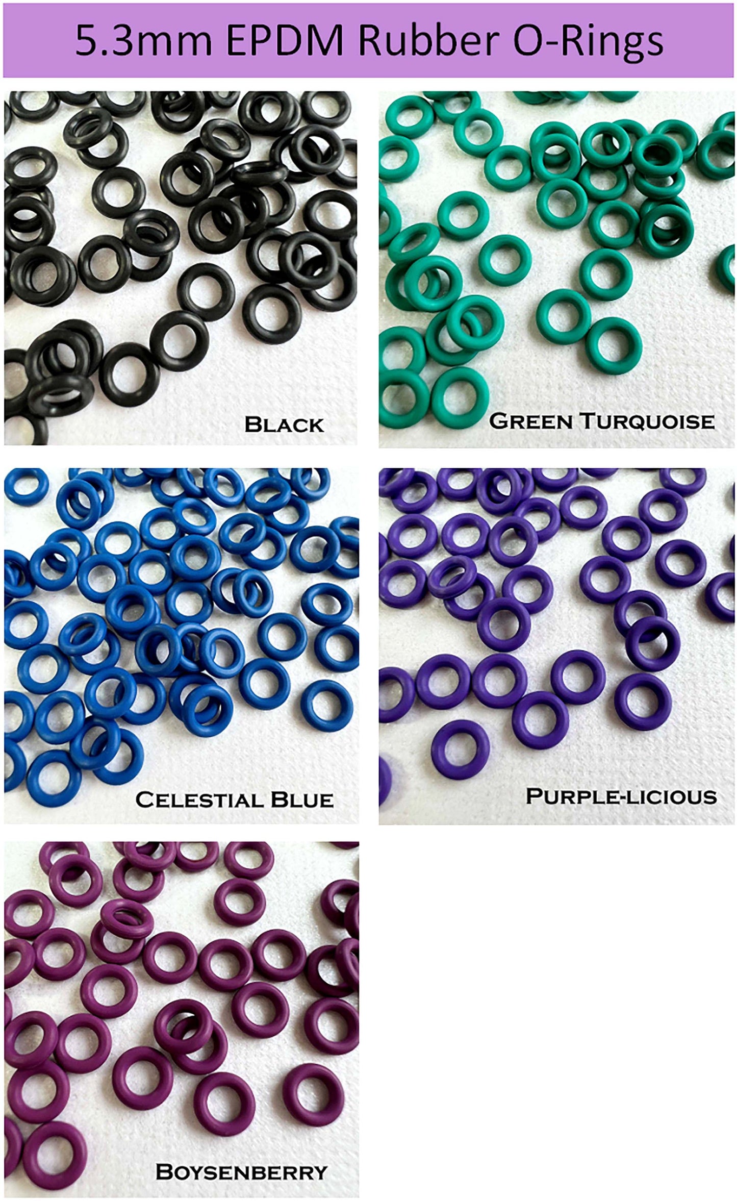 5.3mm Rubber O-Rings (ID: 2.9mm) - Black