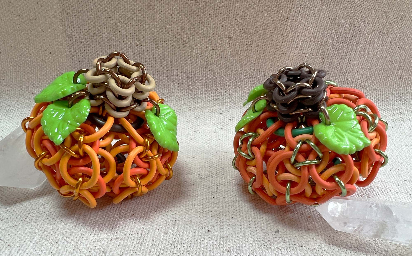 Pumpkin 3D Oriental Kaleidoscope Kit and Free Video - Coral, Bright Orange, Brown & Lime