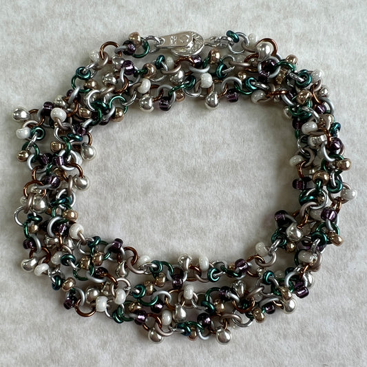Simple Bead Soup Chain Necklace/Wrap Bracelet Kit with FREE Video - Dried Flora