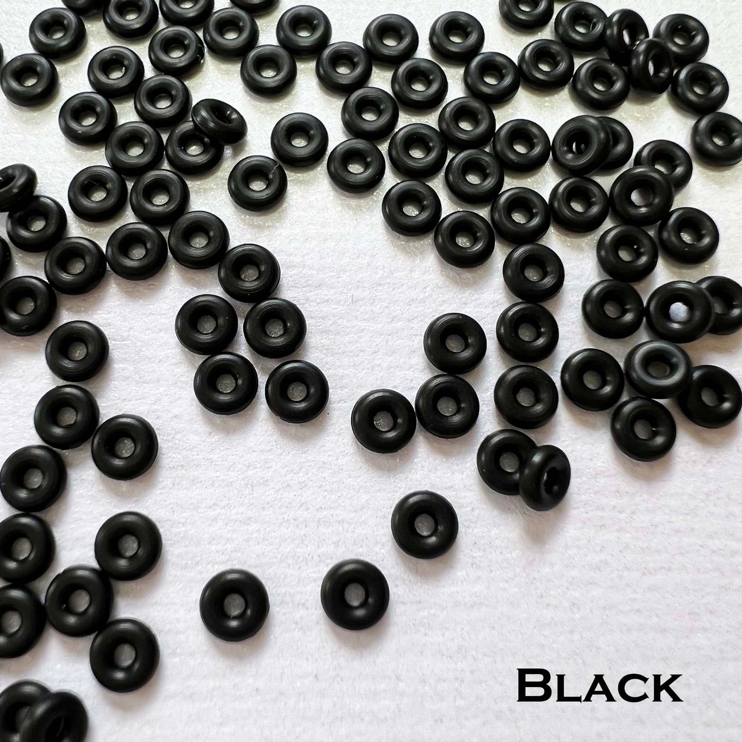 3mm Rubber O-Rings (ID: 1.1mm) - choose color