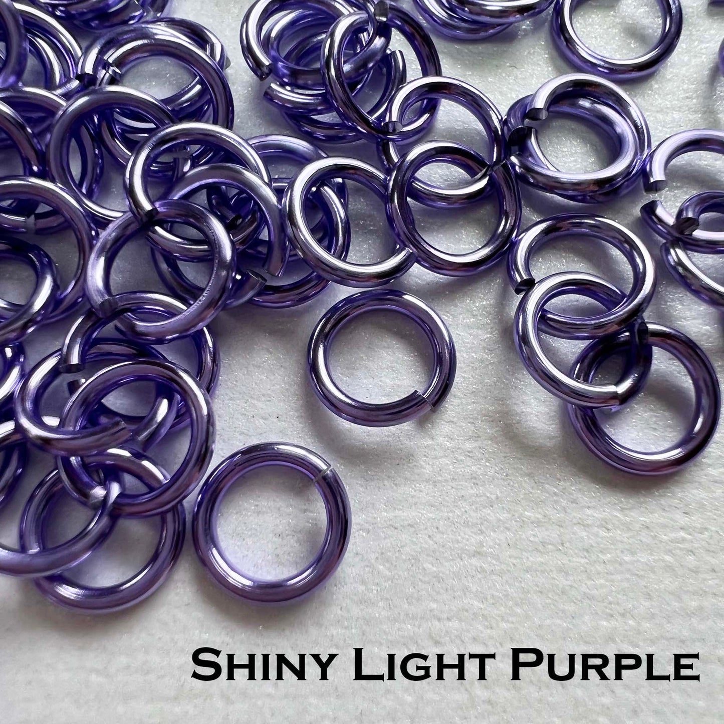18g 1/4" Jump Rings Shiny (SWG) ID: 6.7mm - Choose color & quantity