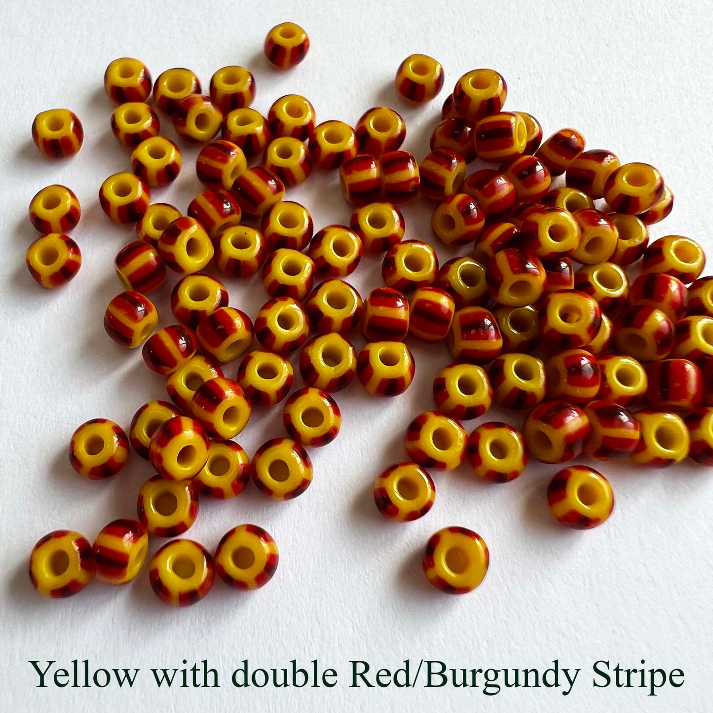 Striped Seed Beads 6/0 Double Stripe and 2 Tone 20gm Choose Color