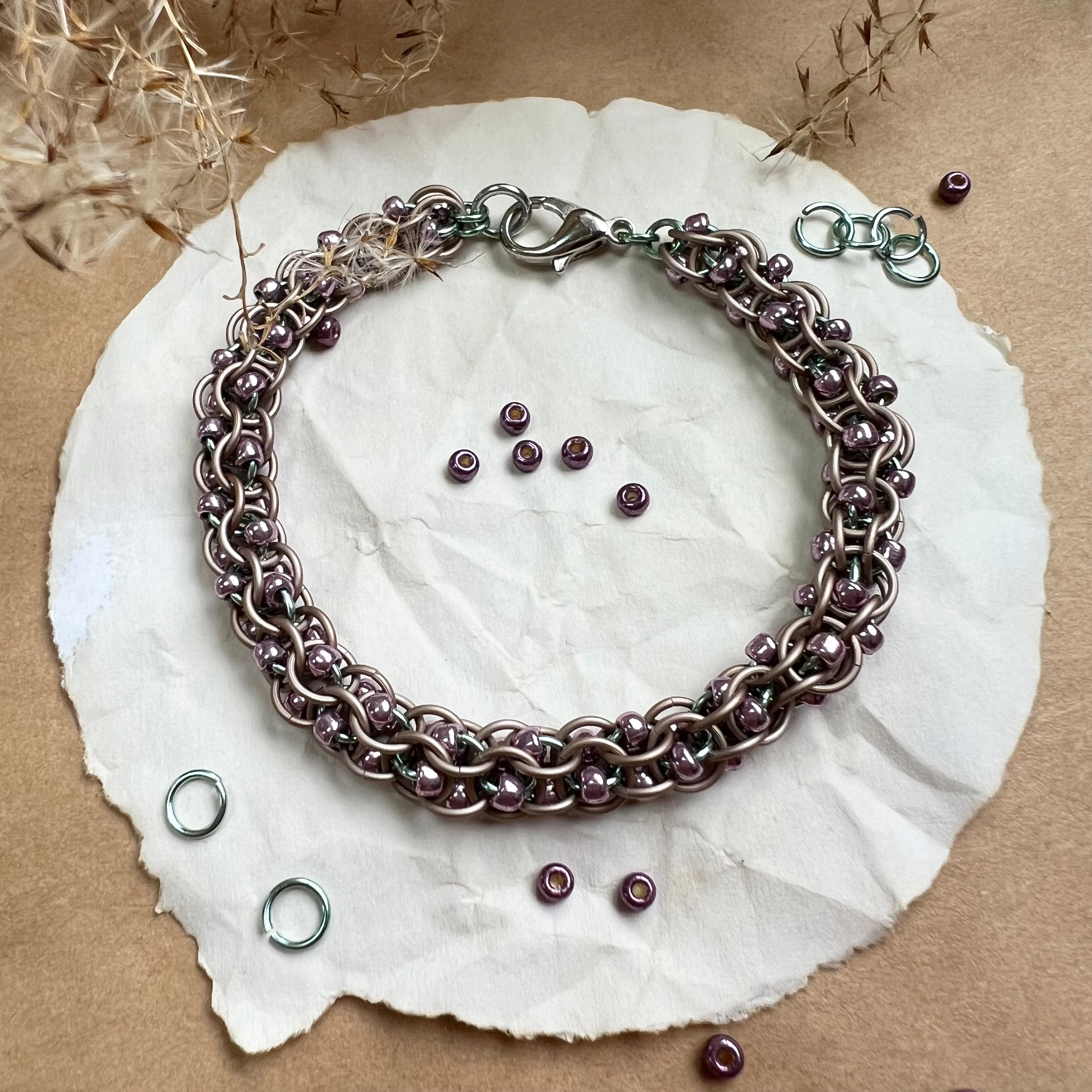 Captive 2 in 1 Beaded Chain Kit and Video Class Matte Champagne Sea Fo ...