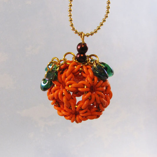 Flower Ball Mini Pumpkin Necklace Kit