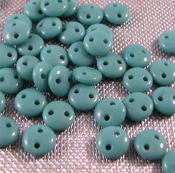 2 Hole Lentil Beads - choose color
