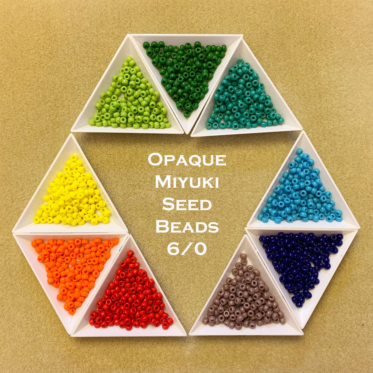Miyuki Opaque Rainbow Seed Bead Set size 6/0