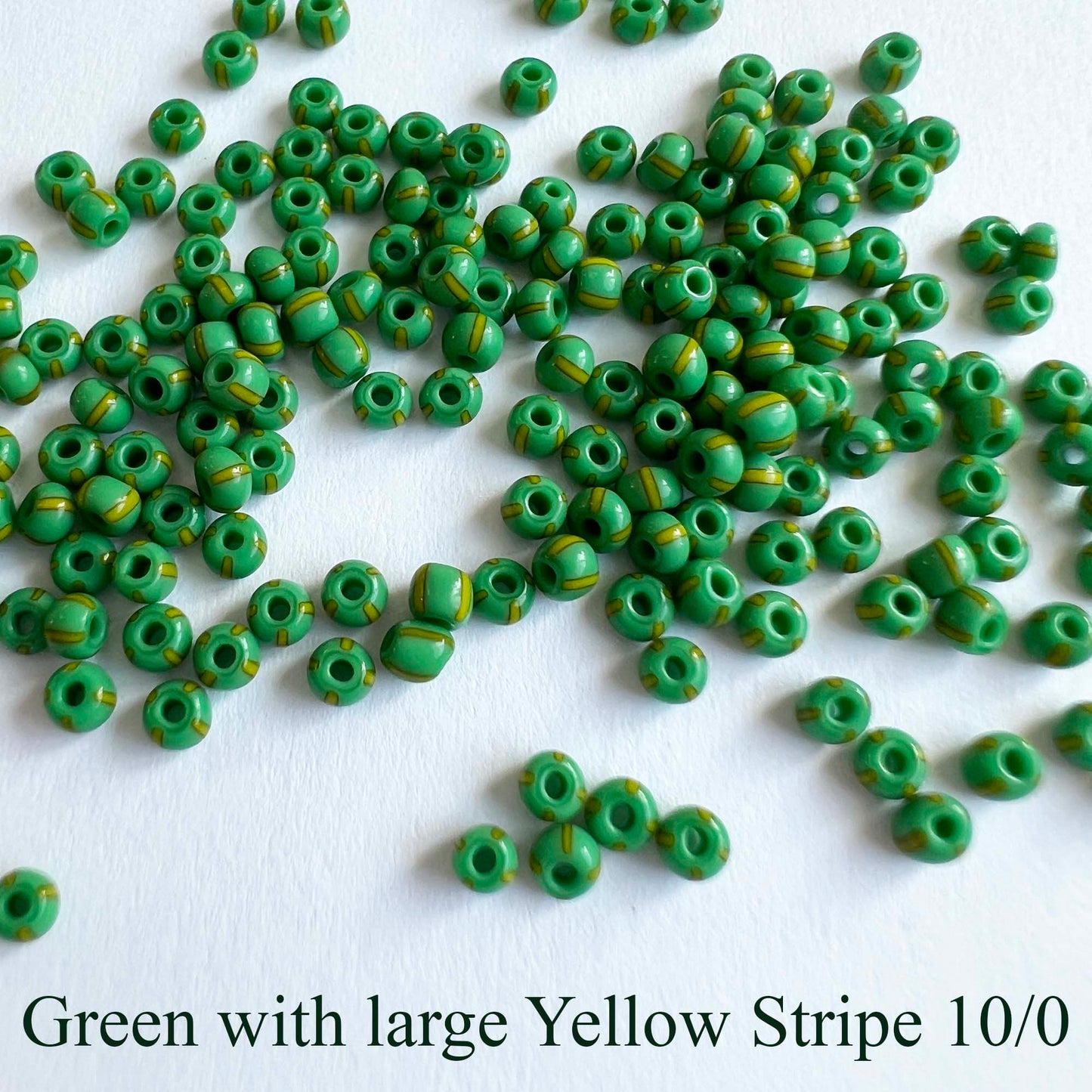 Striped Seed Beads Sizes 10 and 11
