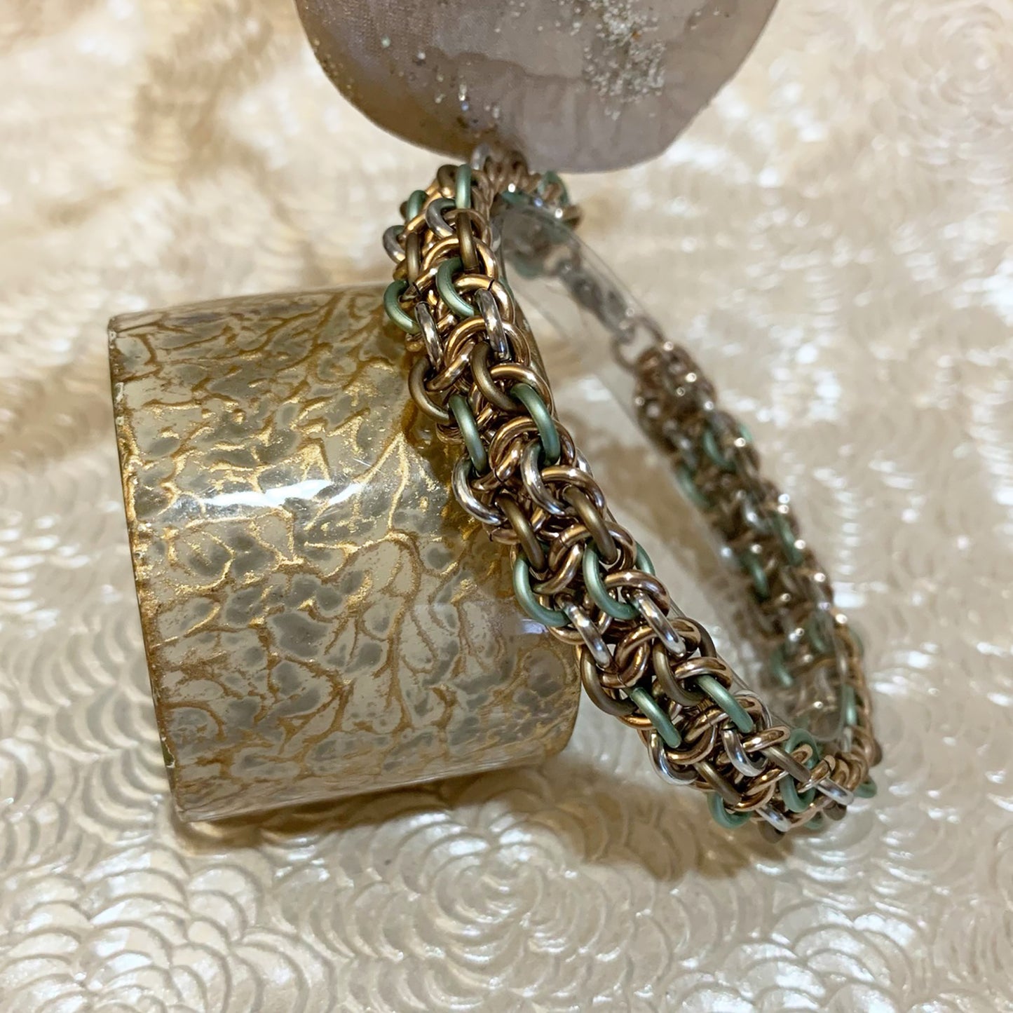 Vipera Berus Bracelet Kit with FREE video Mt Seafoam Mt Champagne Silver and Rose Gold